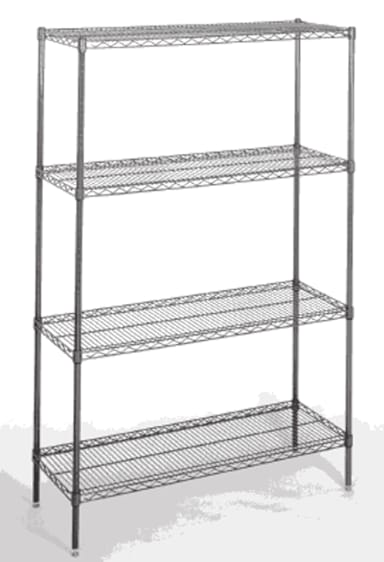 Nor-Lake SSG810-4 Chrome Kote 4 Tier 8' x 10' Walk-In Shelf Package