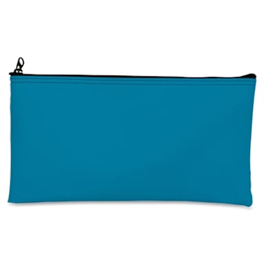 MMF MMF2340416W38 Blue Vinyl 11" x 6" Zipper Top Wallet Bag