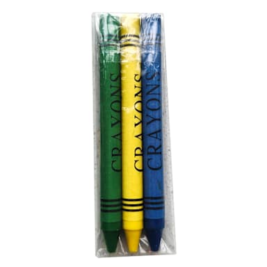 Darling Foodservice Bagged 3-Count Crayons