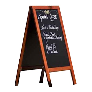 American Metalcraft SBSM135 Securit® Mahogany Sandwich Board Sign
