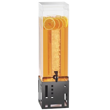 Cal-Mil 1602-3-13 Squared Black 3 Gallon Beverage Dispenser