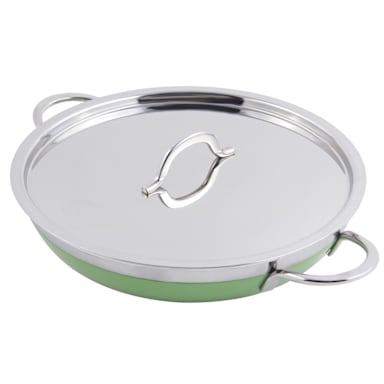 Bon Chef 71306-CF2-L Stainless 3 Qt. 4 Oz. Casserole Pan with Cover