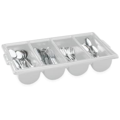 Vollrath® 52654 4-Compartment Gray Cutlery Box