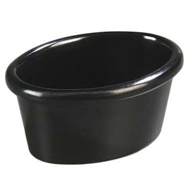 Carlisle S31203 3 Oz. Black Melamine Oval Ramekin - Dozen