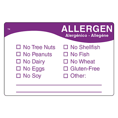 DayMark 132104 ToughMark™ 2" x 3" Allergen Label