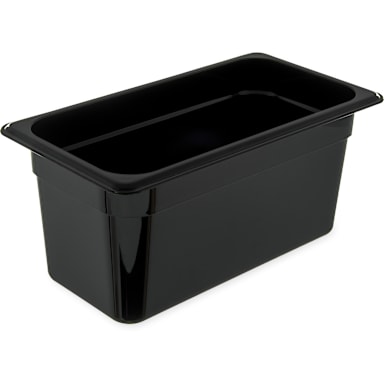 Carlisle 3066203 StorPlus Black 1/3-Size x 6" Deep Food Pan
