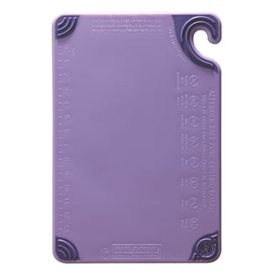 San Jamar CBG6938PR Allergen Saf-T-Zone™ 6 x 9 Cutting Board
