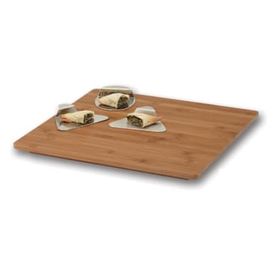 American Metalcraft BAM141 14-3/8" Square Bamboo Platter