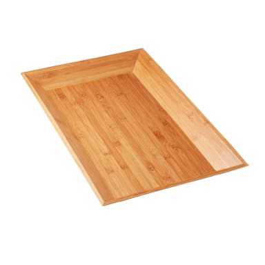 American Metalcraft BAM22 21" x 13" Rectangular Bamboo Tray