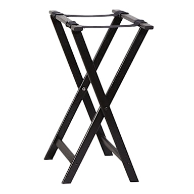 American Metalcraft WTSB40 Black 18" x 38" Wood Tray Stand