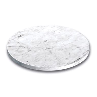 Delfin FSRD-11-M20 11" White Marble Round Melamine Disc