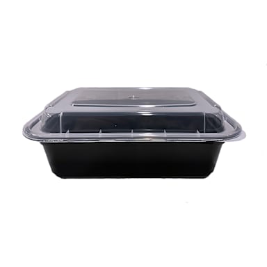 Darling Foodservice Black 24 Oz. Rectangular Container