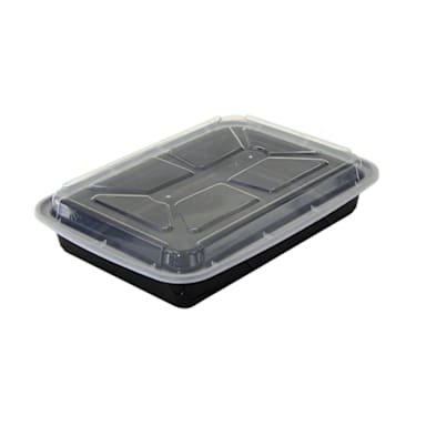 Pactiv NC-989-B 58 Oz. Black Rectangular Container