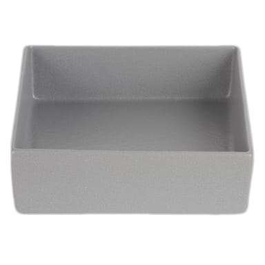 Bugambilia COMP03ST Silver Resin Coated 10" Square Straight-Sided Bowl