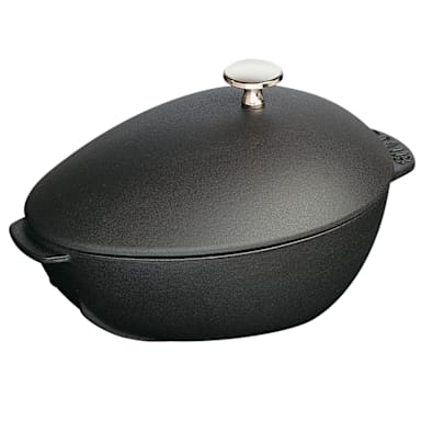 Staub USA 1102523 Black Cast Iron 2 Qt Mussel Pot