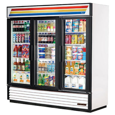 True® GDM-72-HC~TSL01 / BLACK 3-Door Refrigerated Merchandiser