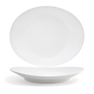 FOH SPT006WHP20 Ellipse 15" White Platter"