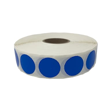 DayMark 112501 Solid Blue 3/4" Round Label - 2000 / RL