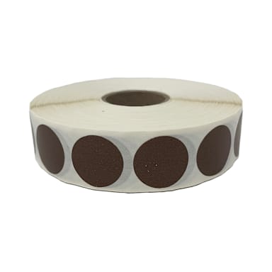 DayMark 112504 Solid Brown 3/4" Round Label - 2000 / RL