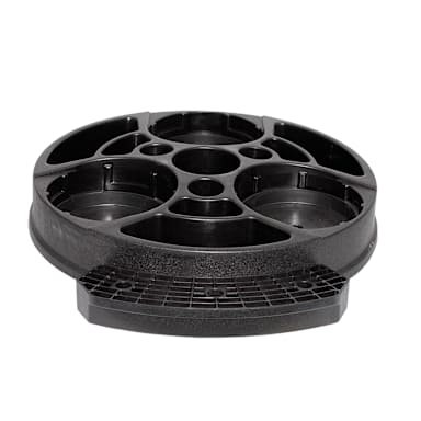 Service Ideas RRAP3BLK Black 3-Compartment Roto-Rack
