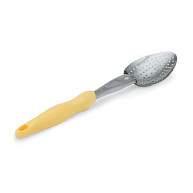 Vollrath 6414250 Yellow Handled Perforated 13.8" Basting Spoon
