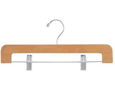 Hangers Direct 500502 14" Natural Wood Bottom Hanger with Clips