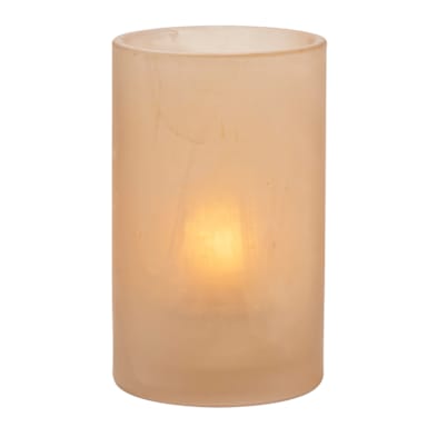 Hollowick 44017SCA Amber Satin Crystal Wysp Cylinder Glass Lamp