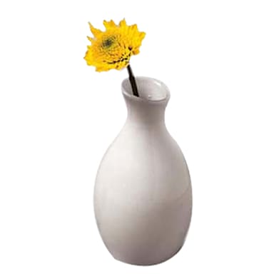 American Metalcraft BVJGG4 White Ceramic Bud Vase