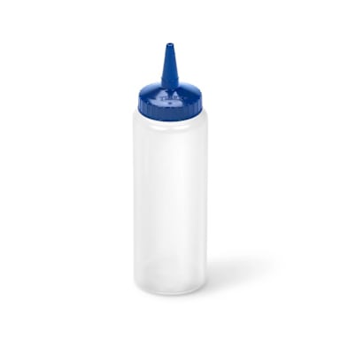 Traex 2808-1344 Clear 8 Ounce Squeeze Bottle with Blue Top