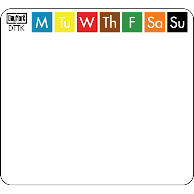 DayMark 115698 ToughMark 2.2" x 2" Day of the Week Label - 1000 / RL