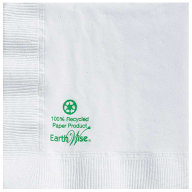 Hoffmaster® 57300 Earth Wise White Beverage Napkin - 3000 / CS