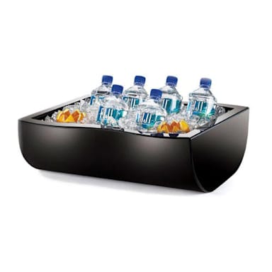 Cal-Mil 1256-13 Black 20 x 15 x 6.5" Insulated Ice Bin
