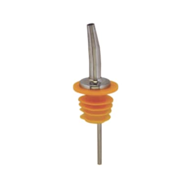 Spill-Stop 285-60 Orange Polykork Tapered Chrome Pourer - Dozen
