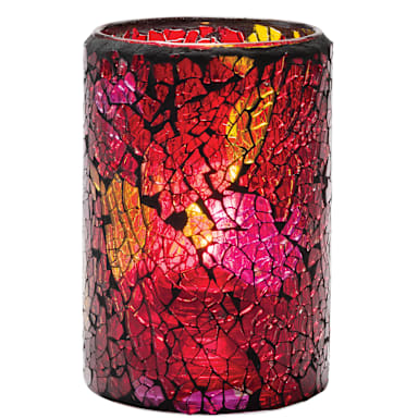 Hollowick 43017RG Red & Gold Crackle Glass 3-1/8" x 4-1/2" Lamp