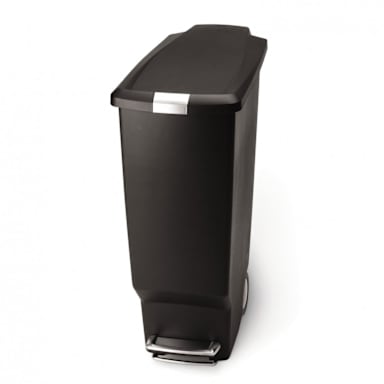 simplehuman CW1361 Black 40 Liter Slim Step Trash Can