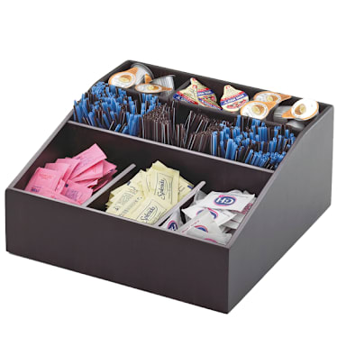 Cal-Mil 1714-96 Midnight Bamboo Coffee Condiment Organizer