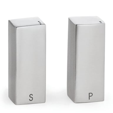 TableCraft 167 S/S 1-1/2 Oz. Square Salt And Pepper Shaker Set