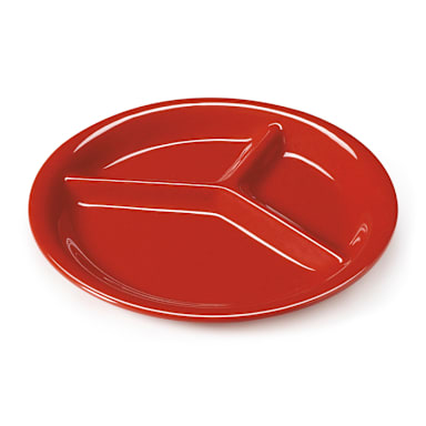 G.E.T. CP-10-RSP Red Sensation Melamine 3-Compartment Plate