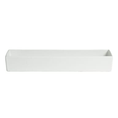 Bugambilia COMP04WW White 169.08 Oz. Rect Salad Bar Bowl