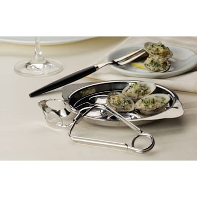 American Metalcraft SNF700 S/S 7" Snail Fork with Black Handle