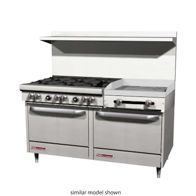Southbend S60DD-2G S-Series Natural Gas 6-Burner Range with Griddle
