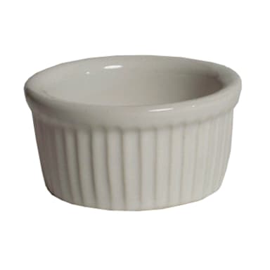 Tuxton BWX-0352 3-1/2 Oz. White Fluted Ramekin