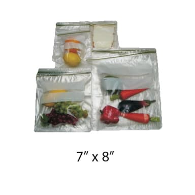 Saneck 732148 7" x 8" Zipper Closure Quart Bag
