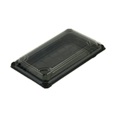 Stalk Market PLA-ST03 Black Sushi Tray with Clear Lid
