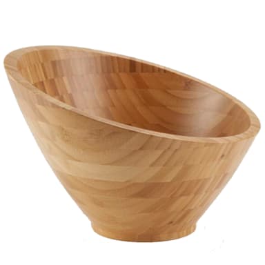 American Metalcraft BAMSL112 Bamboo 80 Oz. Angled Bowl