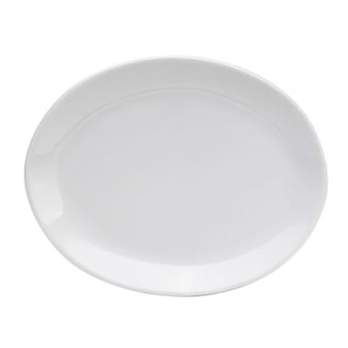 1880 Hospitality F8000000331 Bright White 8" Oval Coupe Platter - 36/CS