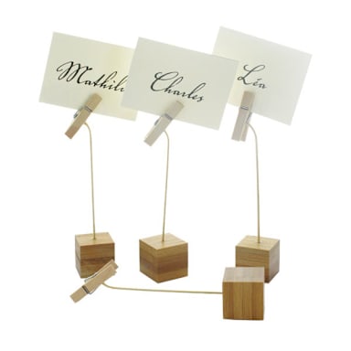 PackNWood 209BBNAK Nak 5.1" Sign Clip with Bamboo Base