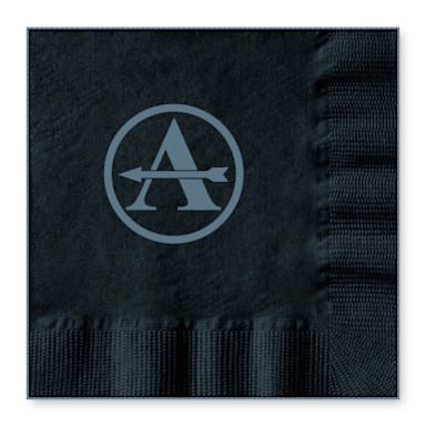 Adena Logo'd Black 10" x 10" Napkin