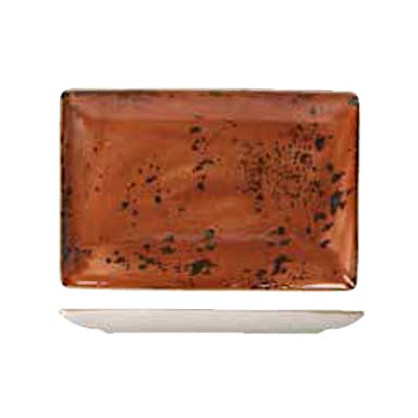 Steelite 11330550 Performance Craft Terracotta Rectangle Tray - 6 / CS