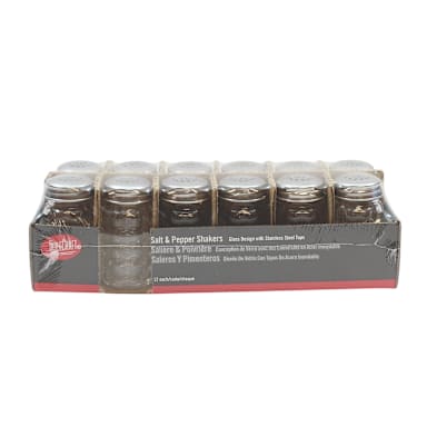 TableCraft C163-12 Nostalgia Glass 1.5 Oz. S&P Shakers